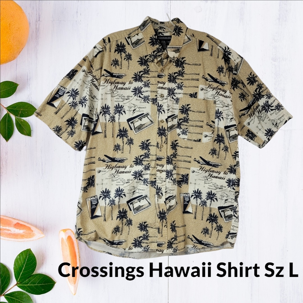 Crossings Men's Hawaii Shirt Sz L